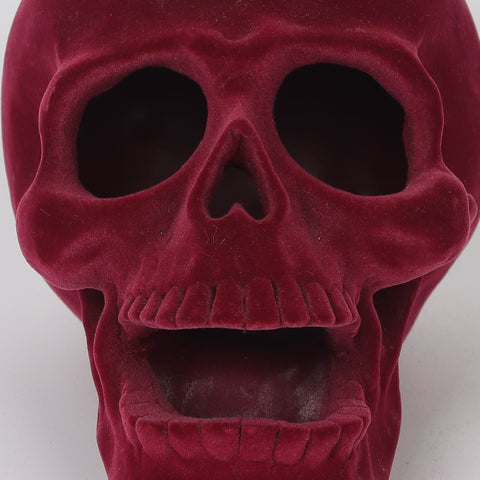 5.0*7.5*5.0'' Purple Flocking Skull Décor