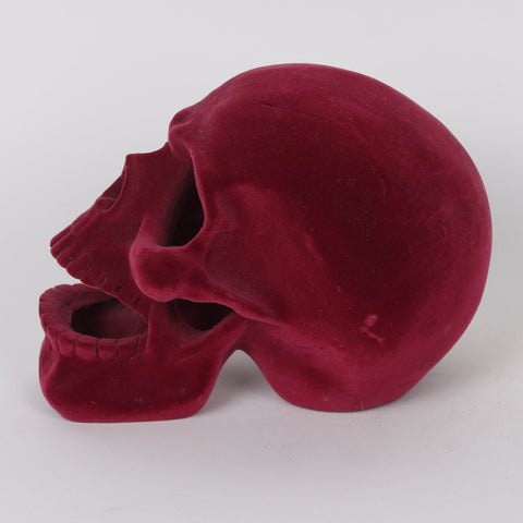 5.0*7.5*5.0'' Purple Flocking Skull Décor