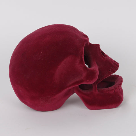 5.0*7.5*5.0'' Purple Flocking Skull Décor