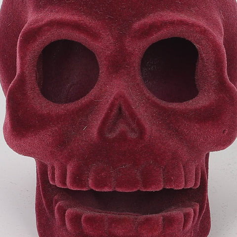 3.5*4.5*4H Puplr Flocking Skull Décor