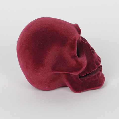 3.5*4.5*4H Puplr Flocking Skull Décor