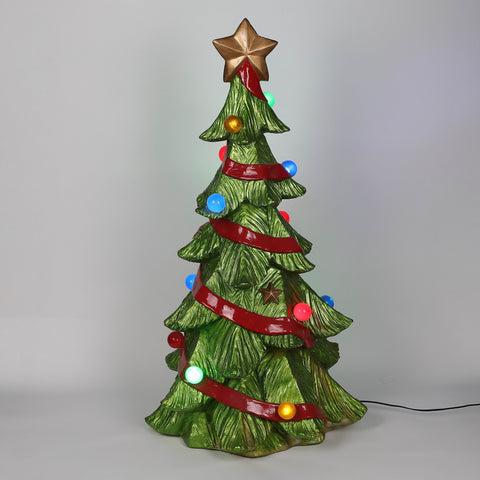41.5" Christmas Resin Tree Décor – Indoor Holiday Decoration