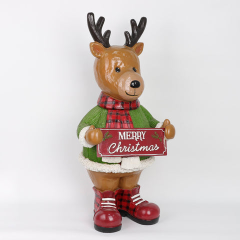 Christmas Resin Reindeer Décor