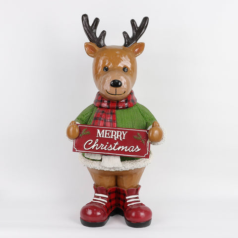 Christmas Resin Reindeer Décor
