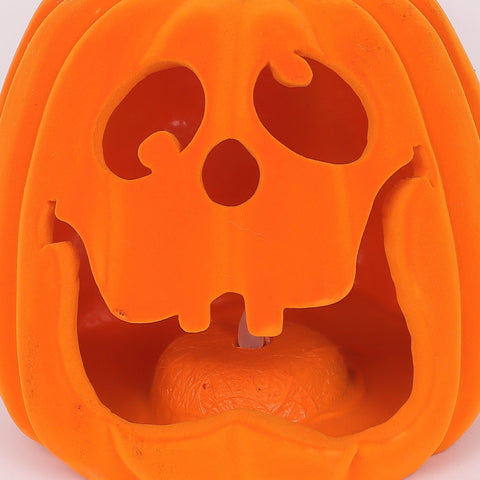 7.5*9.25''Orange Flocking Pumpkin Décor W/Lite
