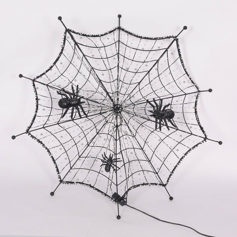 Halloween Light-Up Spider Web Décor