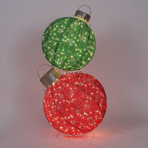 Christmas Big Ornaments Stack Décor- Festive Holiday Decoration