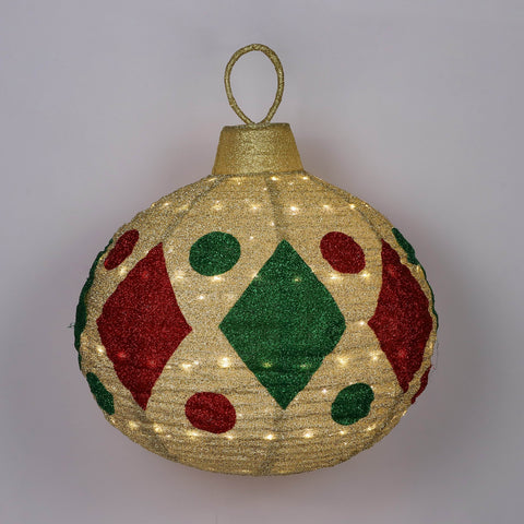 Christmas Pre-Lit Jumbo Ornament Décor
