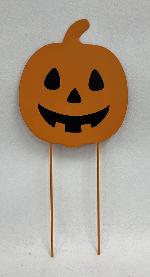 HALLOWEEN METAL PUMPKIN YARD STAKE