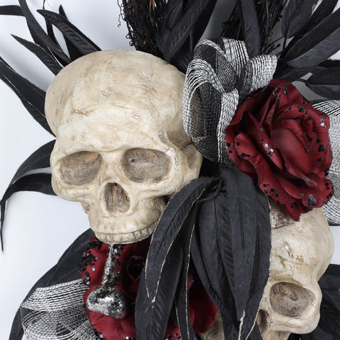 13.0*30.0*5.75'' Halloween Skull Flora Wall Hanger Décor