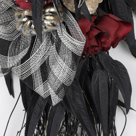 13.0*30.0*5.75'' Halloween Skull Flora Wall Hanger Décor