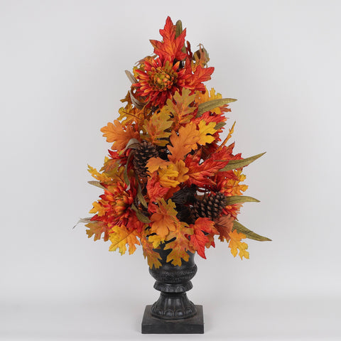 Harvest Fall Topiary with Pine Cones Décor