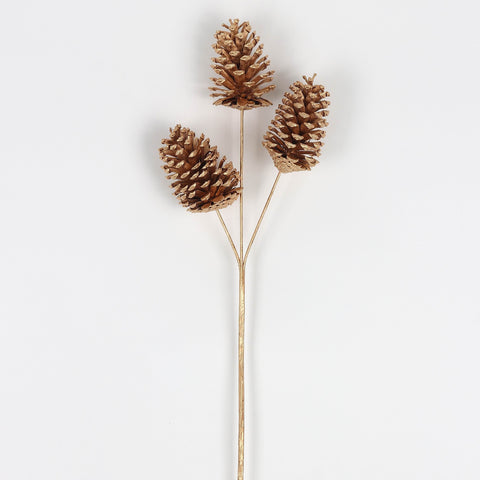 Pinecone on Stem Pick Spray for Christmas Tree, Garland, and Wreath