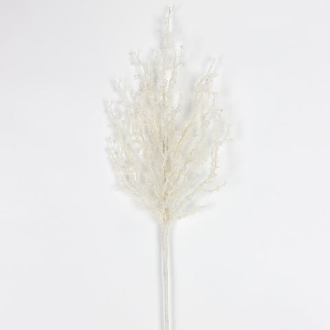 Icy Winter Fern Spray for Christmas Tree Decor, Garlands, and Wreaths