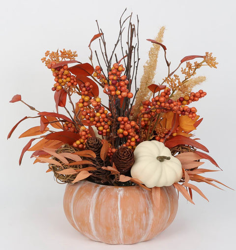 15" Harvest Terra Cotta Floral Arrangement