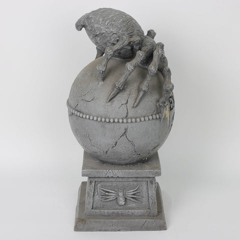 20.5'' Enter At Your Own Risk Tombstone w/ Spider Décor - Outdoor/Indoor Halloween Decoration