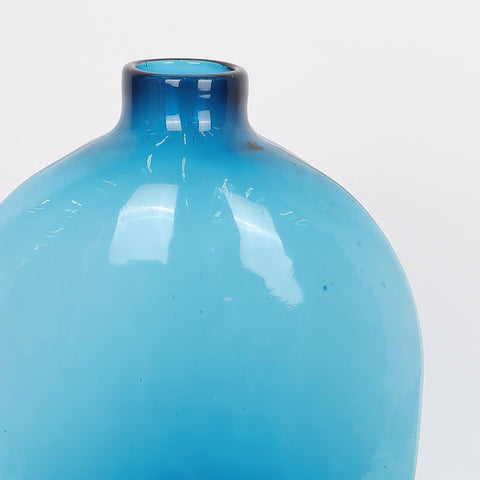 9.25''X5.25''X15.75''Blue Ombre Floral Vase | Glass Vase | Table Centerpiece