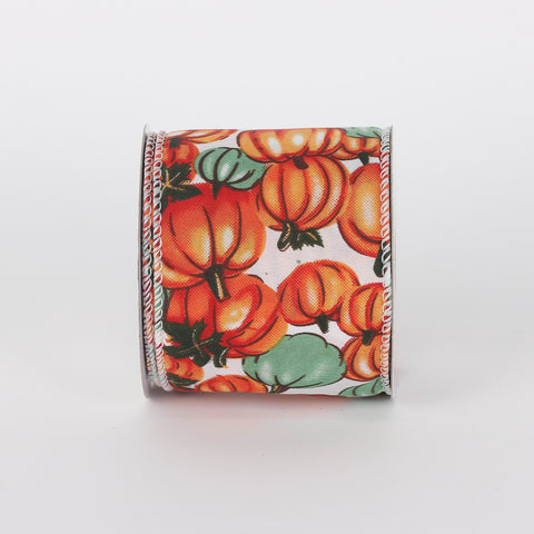 Harvest Multi-Pumpkin Ribbon - Festive Fall Decoration