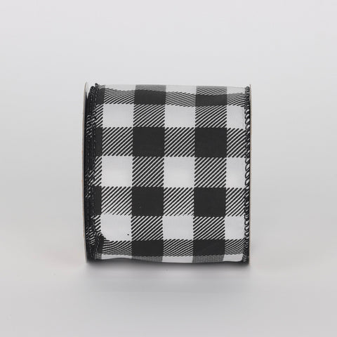Halloween Black and White Checkered Ribbon - 2.5" x 9 Ft