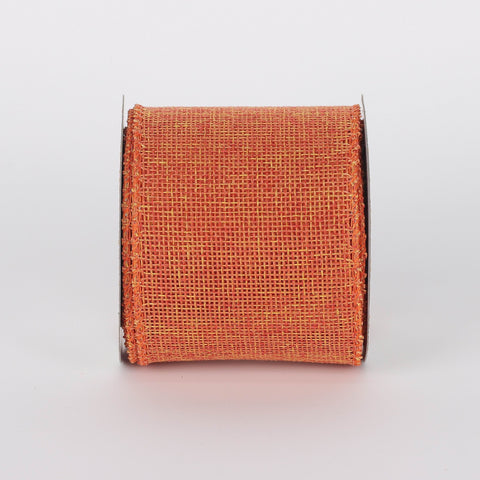 Halloween Orange Burlap Ribbon: 2.5" x 9 Feet Spooky Decorative Accent