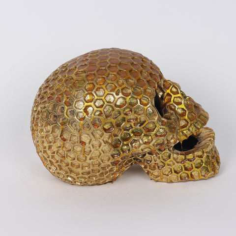 5.75*5*6''Gold Skull Décor