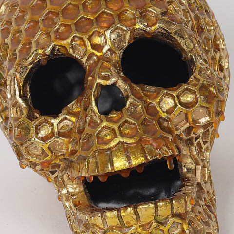 5.75*5*6''Gold Skull Décor