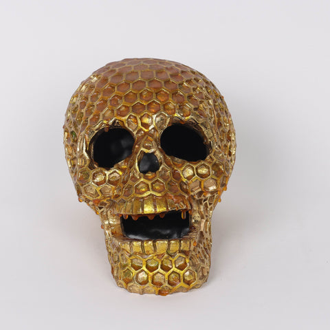 5.75*5*6''Gold Skull Décor