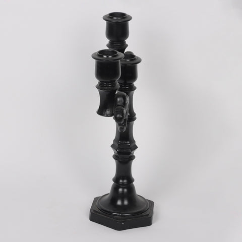 9.75*4.25*11.75'' Black Candle Holder Décor