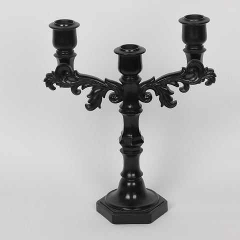 9.75*4.25*11.75'' Black Candle Holder Décor