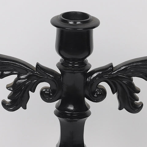 9.75*4.25*11.75'' Black Candle Holder Décor