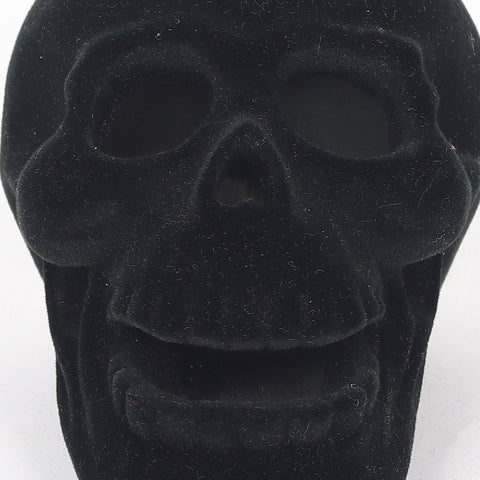 3.25*4.75*3.75''Black Flocking Skull Décor