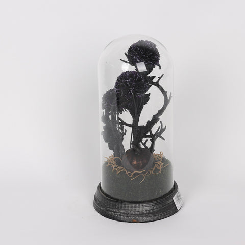 6.25*6.25*12.5''Black Tree Table Décor W/Transparent Cover