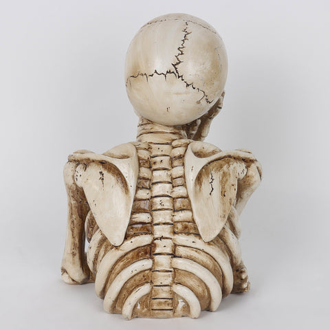 7.0*5.25*9.0''Ghost Smilling Resin Skeleton Décor W/Hanh On Face