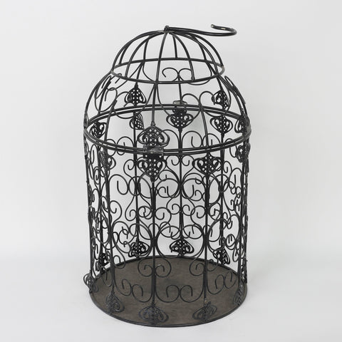 12.0*12.0*28.0''Black Iron Cage Décor