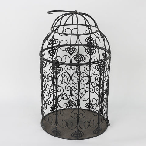 12.0*12.0*28.0''Black Iron Cage Décor