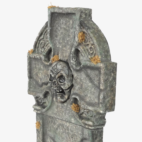 38.5" Skull Tombstone Décor – Haunted Halloween Yard Decoration