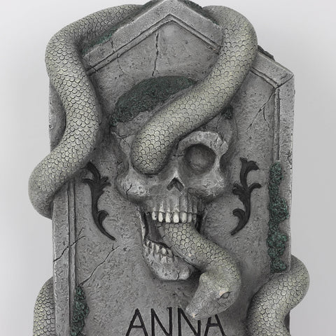 16.0*6.0*27.5''Skull Tombstone Décor W/Snake
