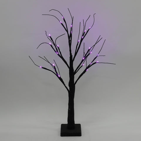10.0*7.0*24.0'' Balck Tree Trunk W/Lite Décor