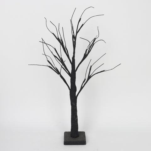 10.0*7.0*24.0'' Balck Tree Trunk W/Lite Décor
