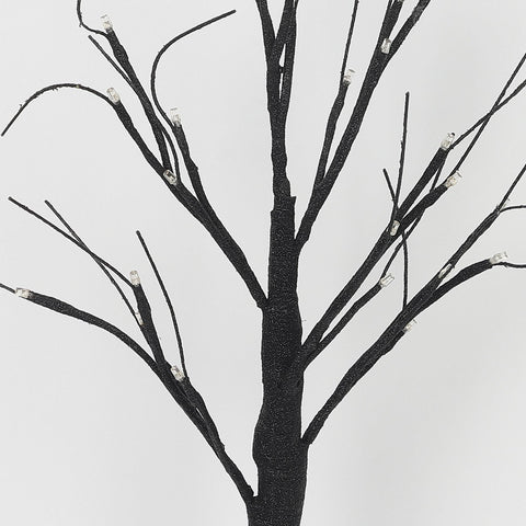 10.0*7.0*24.0'' Balck Tree Trunk W/Lite Décor