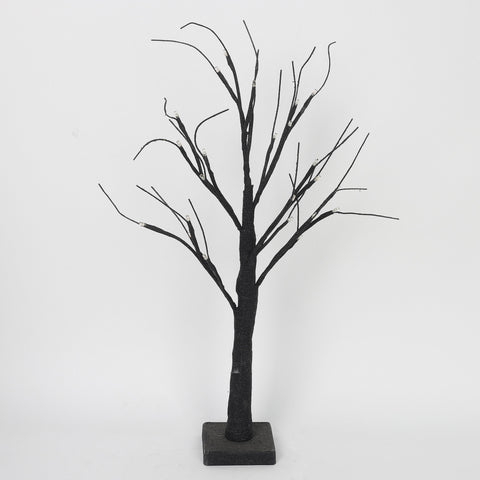 10.0*7.0*24.0'' Balck Tree Trunk W/Lite Décor