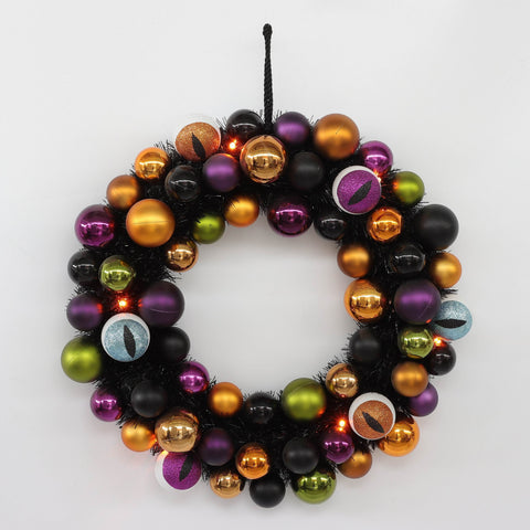 ?17.0*3.0'' Colorful Foam Ball Wreath W/Eyes Décor