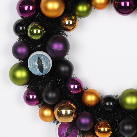 ?17.0*3.0'' Colorful Foam Ball Wreath W/Eyes Décor