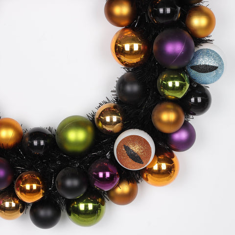 ?17.0*3.0'' Colorful Foam Ball Wreath W/Eyes Décor