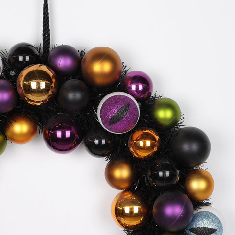 ?17.0*3.0'' Colorful Foam Ball Wreath W/Eyes Décor