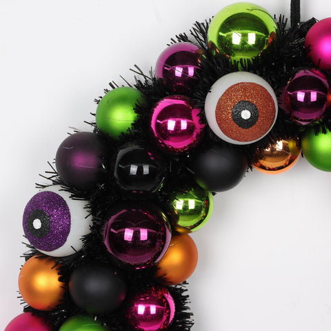 ?15.0*3.0'' Colorful Foam Ball Wreath W/Eyes Décor