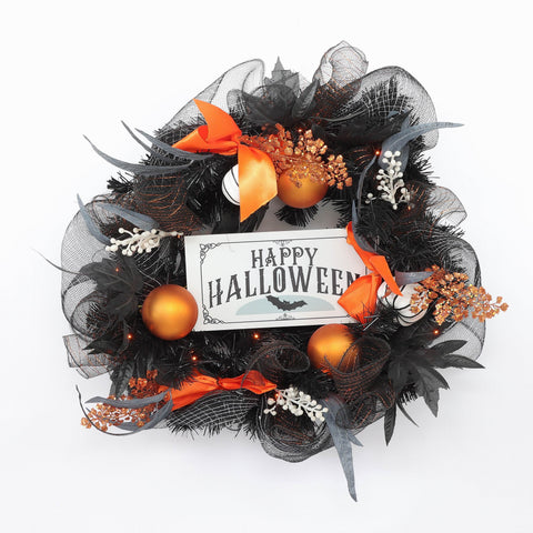 ?22*5'' Happy Halloween Wreath Décor