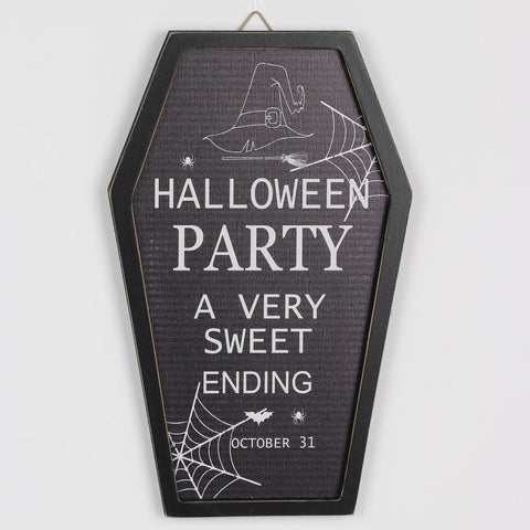 Halloween Black MDF Party "A Very Sweet Ending" Wall Hanger Décor