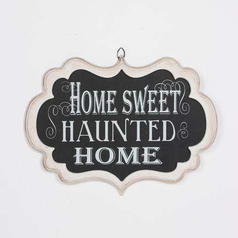 Halloween "Home Sweet Haunted Home" MDF Wall Hanger Décor