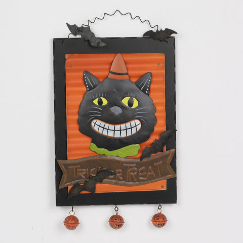 Halloween Trick Or Treat Cat Wall Hanger Décor